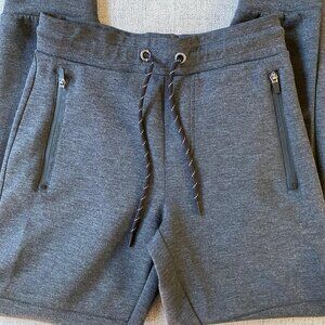 Men's Aeropostale Heather Gray Pull On Drawstring Tapered Joggers Pants, Small